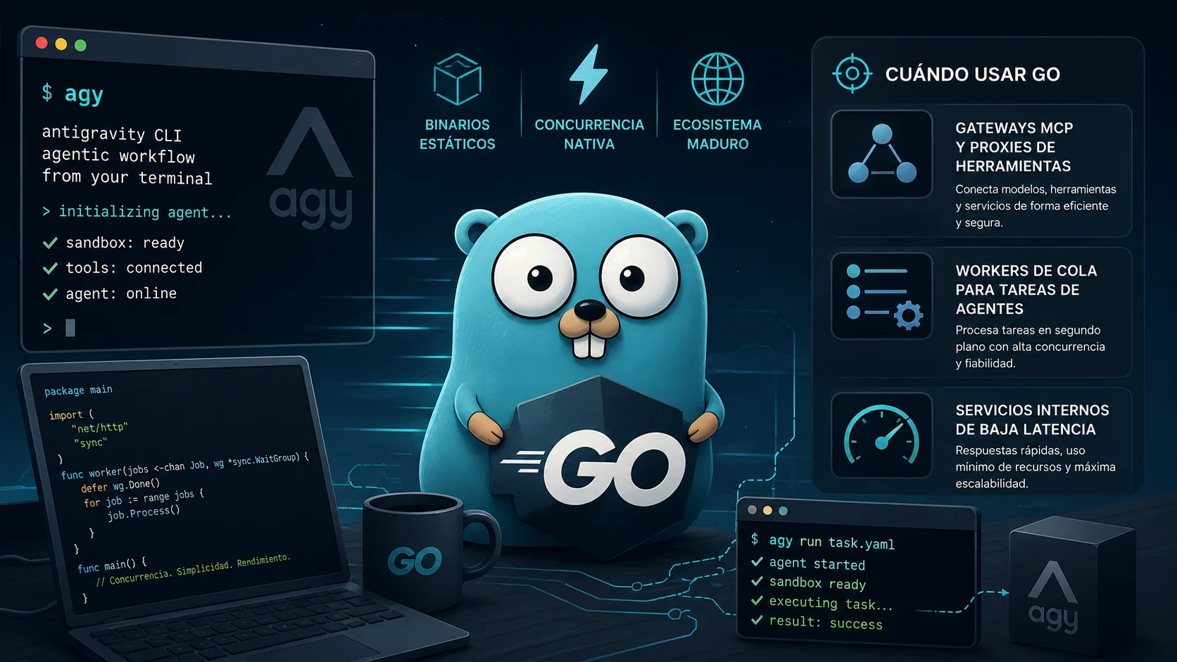 Go gana terreno en plataformas agenciales y CLI de IA